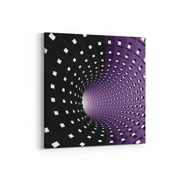 Olla 10255 Abstract Girdap Görsel Kare Kanvas Tablo