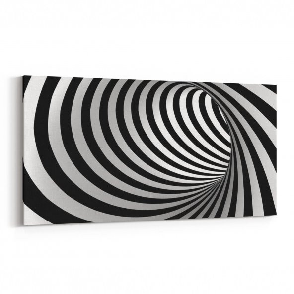 Olla 10226 Abstract Girdap Görsel Yatay Dar Kanvas Tablo