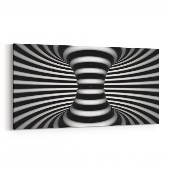 Olla 10280 Abstract Girdap Görsel Yatay Dar Kanvas Tablo