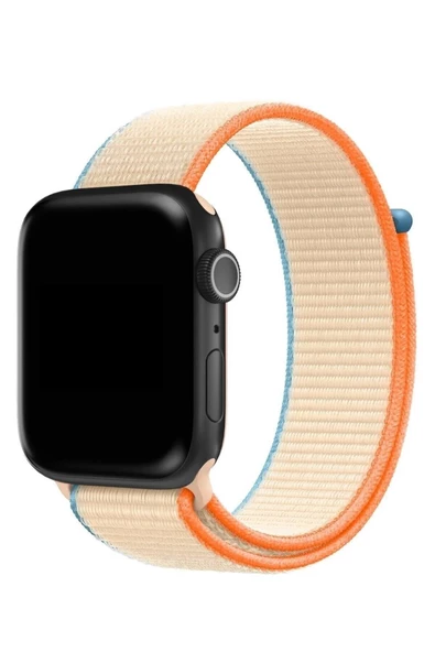 Pazariz Apple Watch Uyumlu1-2-3-4-5-6-7-se Serisi 42mm - 44mm - 45mm Spor Kumaş Kordon - Resim 3
