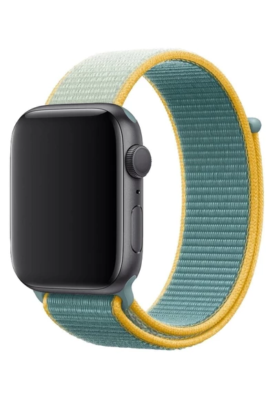 Pazariz Apple Watch Uyumlu1-2-3-4-5-6-7-se Serisi 42mm - 44mm - 45mm Spor Kumaş Kordon - Resim 2