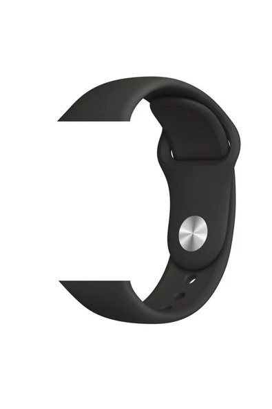 Pazariz Apple Watch Uyumlu42mm 44mm 45mm 49mm 1/2/3/4/5/6/se/7/8/ultra Spor Silikon Kordon Siyah ürün görseli 1
