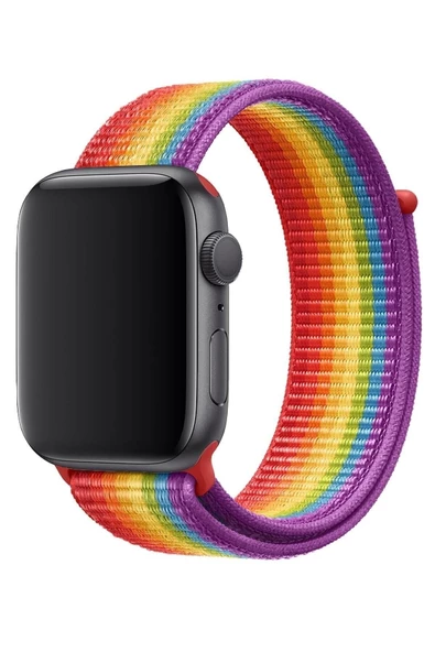 Pazariz Apple Watch Uyumlu1-2-3-4-5-6-7-se Serisi 38mm - 40mm -41mm Spor Kumaş Kordon - 3