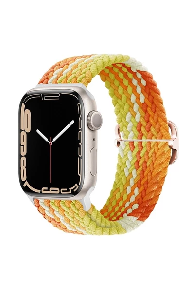 Pazariz Apple Watch Uyumlu3 4 5 6 7 8 Ultra 45mm 44mm 42mm Braided Örgü Kordon ürün görseli 1