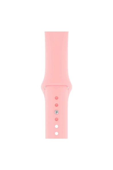 Pazariz Apple Watch Uyumlukordon 2 3 4 5 6 Se 42 Mm Ve 44 Mm Silikon Kordon Kayış - Pudra Pembe