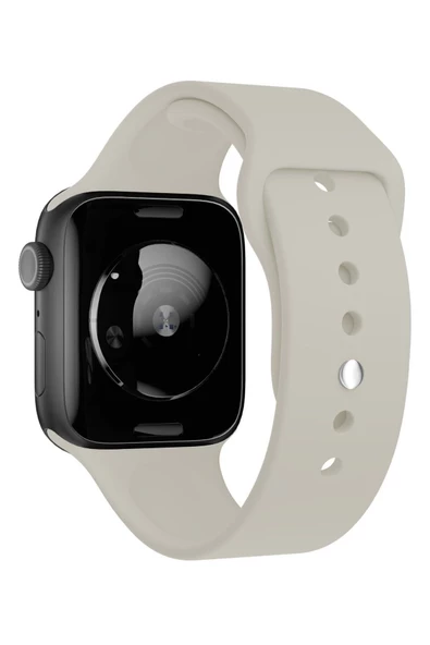 Pazariz Apple Watch Uyumlu3 4 5 6 7 8 Se 42 44 45mm Kordon Kayış Klasik Kaliteli Silikon - Resim 3