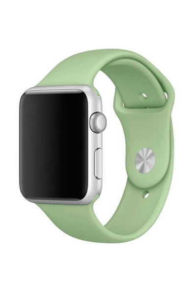 Pazariz Apple Watch Uyumlu38 - 40 Mm Spor Kordon Silikon Kayış Fıstık Yeşil ürün görseli 1