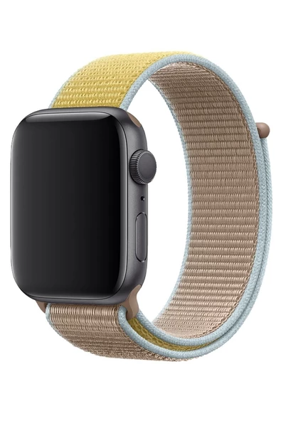 Pazariz Apple Watch Uyumlu1-2-3-4-5-6-7-se Serisi 38mm - 40mm -41mm Spor Kumaş Kordon - Resim 3