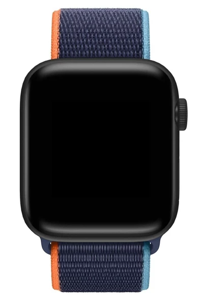 Pazariz Apple Watch Uyumlu1-2-3-4-5-6-se-7 Serisi 42mm - 44mm - 45mm Spor Kumaş Kordon - Resim 2