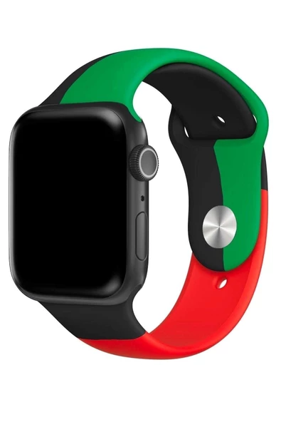 Pazariz Apple Watch Uyumlu3 4 5 6 7 8 Se 42 44 45mm Kordon Kayış Klasik Kaliteli Silikon - Resim 2