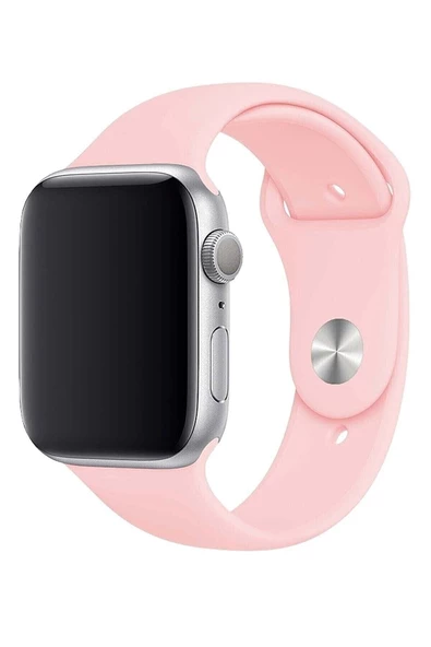 Pazariz Apple Watch Uyumlukordon 2 3 4 5 6 7 8 42-44-45 Silikon Kordon Kayış - Resim 2