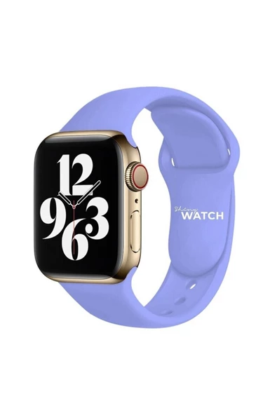 Pazariz Apple Watch Uyumluspor Silikon Kordon 42/44mm Lila - Resim 2