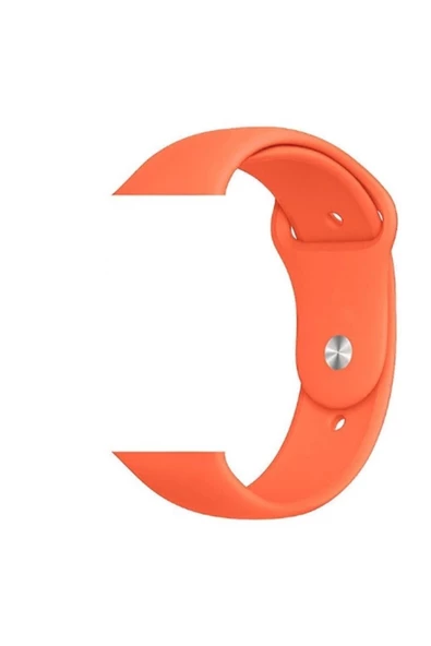 Pazariz Apple Watch Uyumlu8 41mm Klasik Silikon Kordon Turuncu ürün görseli 1