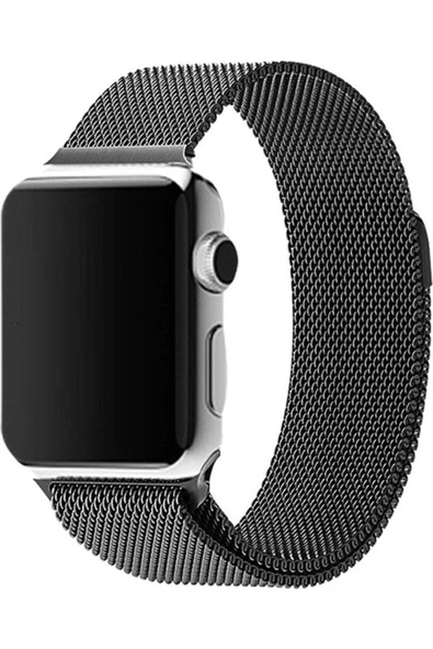 Pazariz Apple Watch Uyumlu8 7 6 5 4 3 Se 42mm-44mm-45mm Mıknatıslı Çelik Örme Kordon - Resim 2