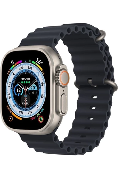 Pazariz Apple Watch Uyumlu42mm 44mm 45mm 49mm 1/2/3/4/5/6/se/7/8/ultra Kordon Silikon Kordon ürün görseli 1
