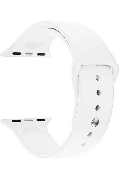 Pazariz Apple Watch Uyumlu8 45mm Kordon Spor Silikon Beyaz ürün görseli