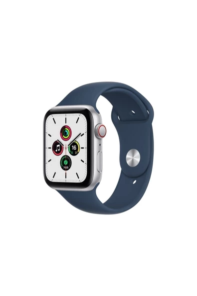 Pazariz Apple Watch Uyumlu2 3 4 5 6 7 Se 42 Mm 44 Mm 45 Mm Silikon Kordon Kayış - Uzay Mavi ürün görseli 1
