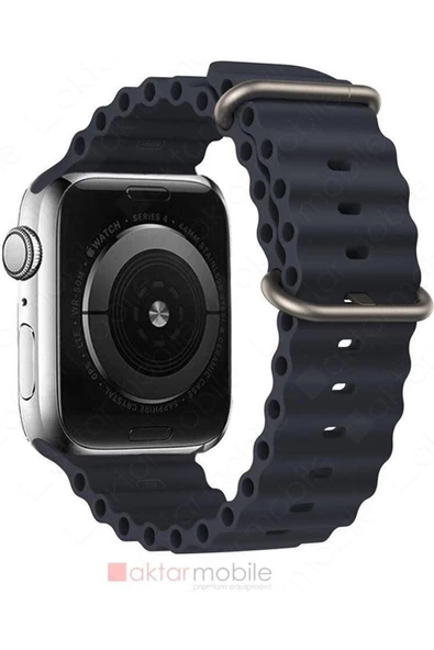 Pazariz Apple Watch Uyumlu8 45 Mm Silikon Kordon Kordon Silindirik Kayış ürün görseli 1