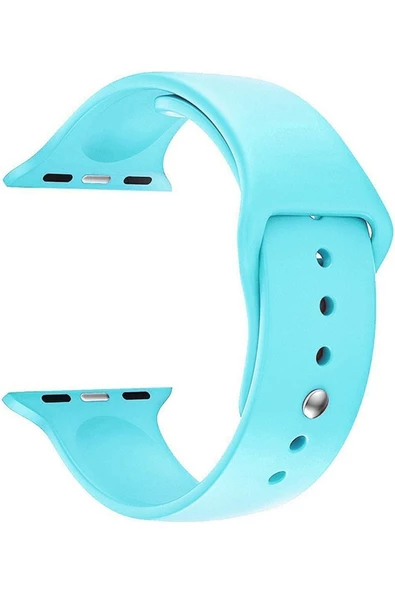 Pazariz Apple Watch Uyumlu8 45mm Kordon Spor Silikon Bebe Mavisi ürün görseli 1