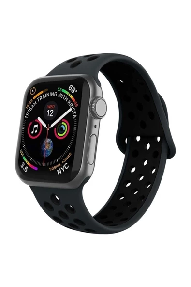 Pazariz Apple Watch Uyumlusilikon Delikli Kordon Kayış 42-44 Mm ürün görseli 1