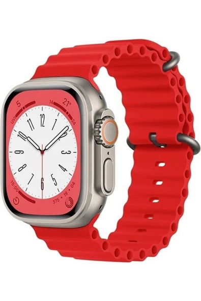 Pazariz Apple Watch Uyumlu42mm 44mm 45mm 49mm 1/2/3/4/5/6/se/7/8/ultra Kordon Silikon Kordon