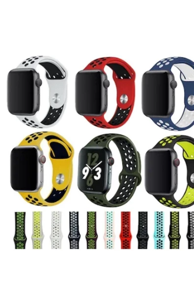 Pazariz Apple Watch Uyumlukordon 2 3 4 5 42 Mm Ve 44 Mm Silikon Kordon Kayış - Resim 2
