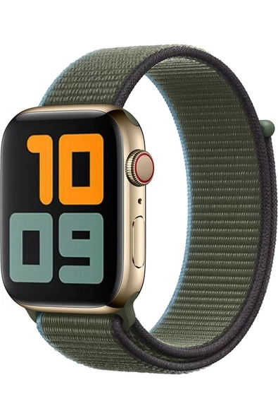 Pazariz Apple Watch Uyumlu8 45mm Kordon Hasırlı Kumaş Siyah