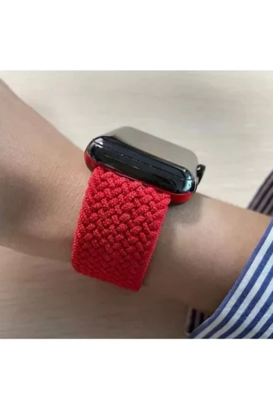 Pazariz Apple Watch Uyumlu38/40/41 Mm 5 6 Se 7 8 Esnek Örgü Kordon - Resim 2