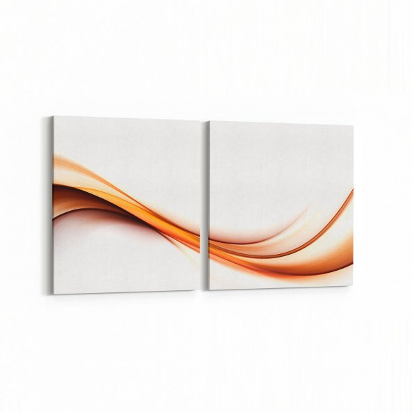 Olla 10147 Abstract Görsel Kare 2li Yatay Kanvas Tablo