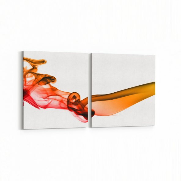 Olla 10172 Abstract Görsel Kare 2li Yatay Kanvas Tablo