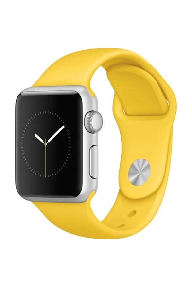 Pazariz Apple Watch Uyumlu42-44 Mm Sarı Silikon Kordon ürün görseli