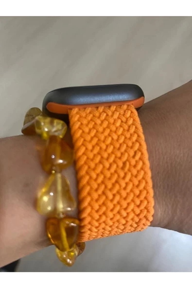 Pazariz Apple Watch Uyumlu42/44/45/49 Mm 6 7 8 Se Esnek Örgü Kordon - Resim 2