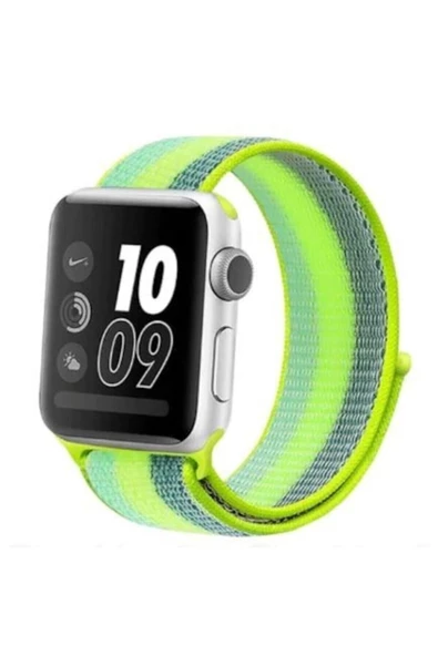 Pazariz Apple Watch Uyumlu2 3 4 5 6 42 - 44mm Kumaş Spor Kordon Kayış