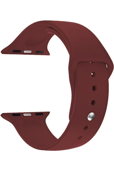 Pazariz Apple Watch Uyumlu8 41mm Kordon Spor Silikon Bordo