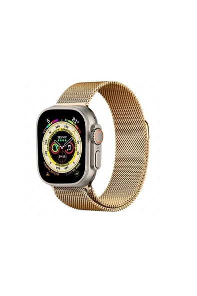 Pazariz Apple Watch Uyumlu2 3 4 5 6 7 8 Se 38 40 41 Mm Paslanmaz Çelik Milanese Kordon - Resim 2