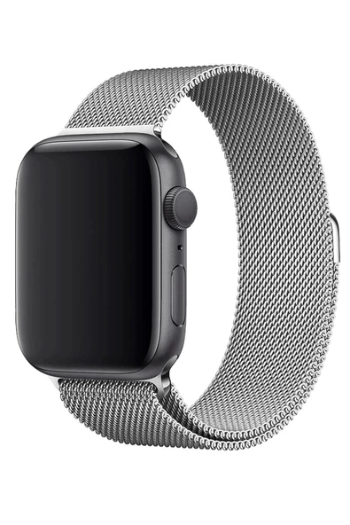 Pazariz Apple Watch Uyumlu1 2 3 4 5 6 7 Se 42 - 44 Mm Metal Kordon Kayış - Resim 2