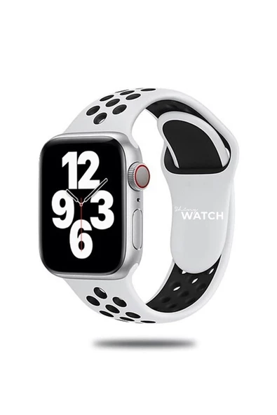 Pazariz Apple Watch Uyumludelikli Silikon Kordon 42/44mm Black ürün görseli 1
