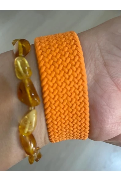 Pazariz Apple Watch Uyumlu42/44/45/49 Mm 6 7 8 Se Esnek Örgü Kordon - Resim 3