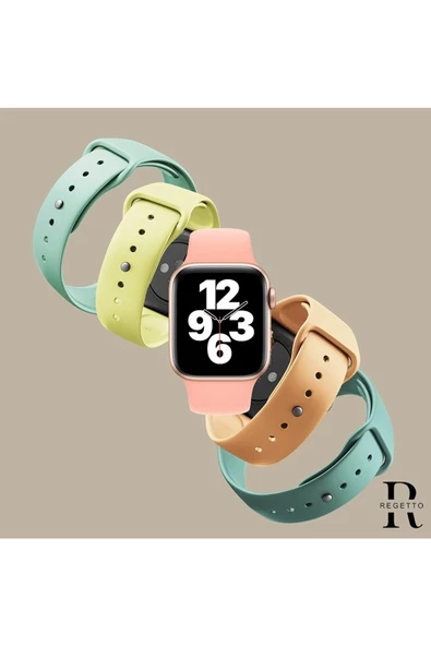 Pazariz Apple Watch Uyumlu8 41mm Kordon Spor Silikon Lila - Resim 2