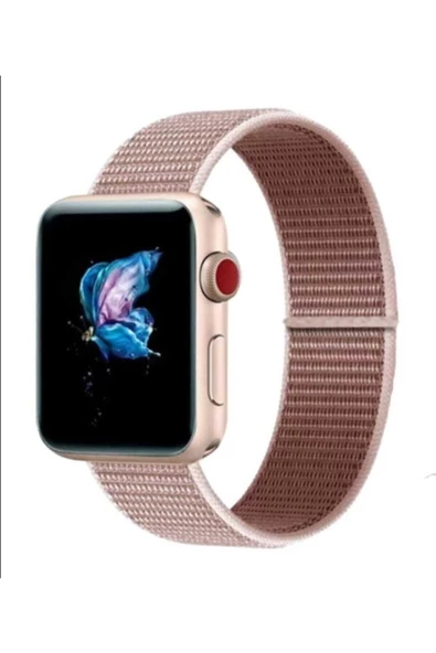 Pazariz Apple Watch Uyumlu42-44 Mm 2,3,4,5,6 Se Spor Model Cırtlı Kordon ürün görseli 1