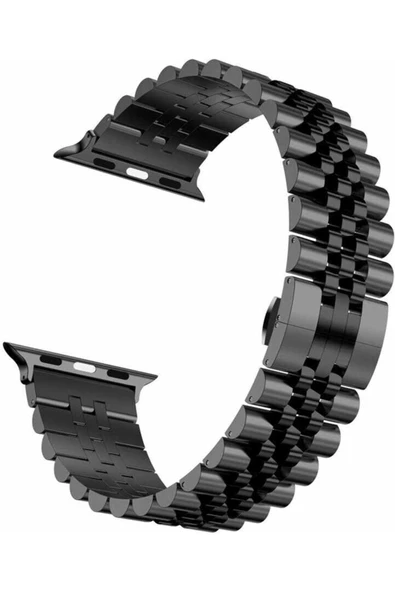 Pazariz Apple Watch Uyumlu38mm 40mm 41mm 1/2/3/4/5/6/se/7/8 Kordon Şeritli Metal Kordon 36 ürün görseli 1