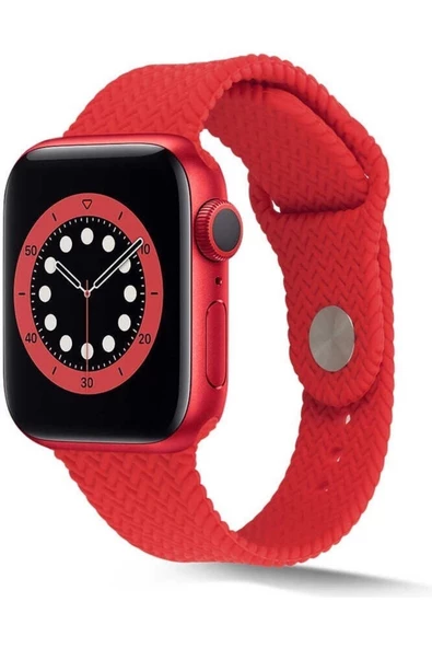 Pazariz Apple Watch Uyumlu38mm 40mm 41mm 1/2/3/4/5/6/se/7/8 Kordon Silikon Örgü Kordon ürün görseli 1