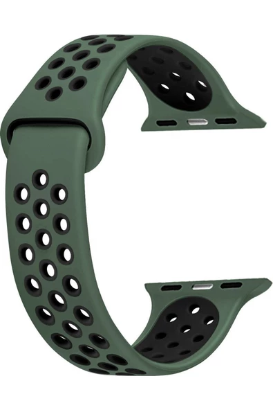 Pazariz Apple Watch Uyumluseries 8 45mm Kordon, Silicone Sport Band Siyah ürün görseli 1