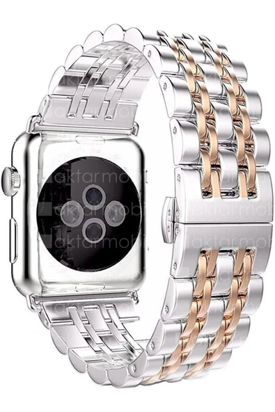 Pazariz Apple Watch Uyumlu8 41 Mm Metal Kordon Premium Paslanmaz Çelik Kayış - 2