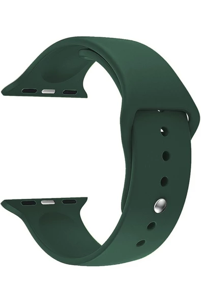 Pazariz Apple Watch Uyumlu8 41mm Kordon Spor Silikon Koyu Yeşil ürün görseli 1