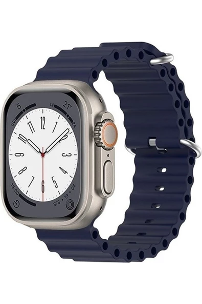 Pazariz Apple Watch Uyumlu42mm 44mm 45mm 49mm 1/2/3/4/5/6/se/7/8/ultra Kordon Silikon Kordon ürün görseli 1