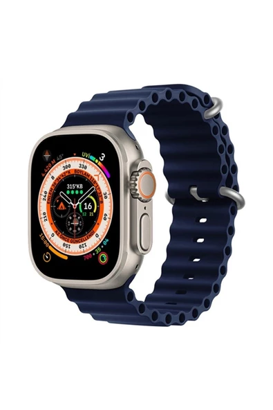 Pazariz Apple Watch Uyumluultra 8/se/7/6/5/4/3/2/1 Tüm Seriyle 49mm Premium Lansman Silikon Kordon - Resim 2