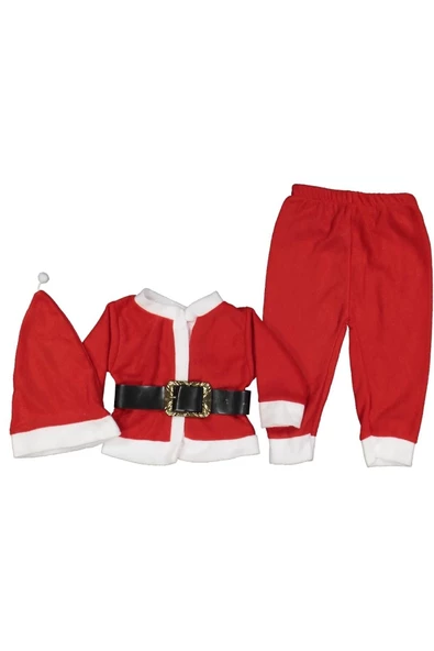 Pazariz Yılbaşı Kostüm Erkek 1/4 Yaş Noel Takım