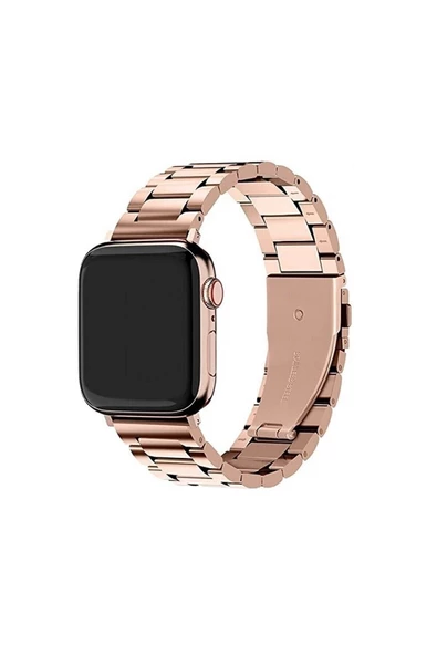 Pazariz Apple Watch Uyumlu2/3/4/5/6/7/8/se 38 40 41mm Paslanmaz Çelik Klipsli Metal Kordon ürün görseli 1