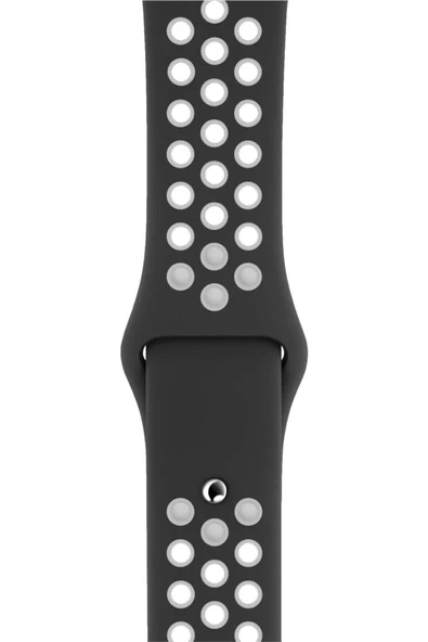 Pazariz Apple Watch Uyumlu8 Ultra 49mm Ile Kayış Spor Delikli Silikon Sd01 Kordon Siyah-beyaz - 3